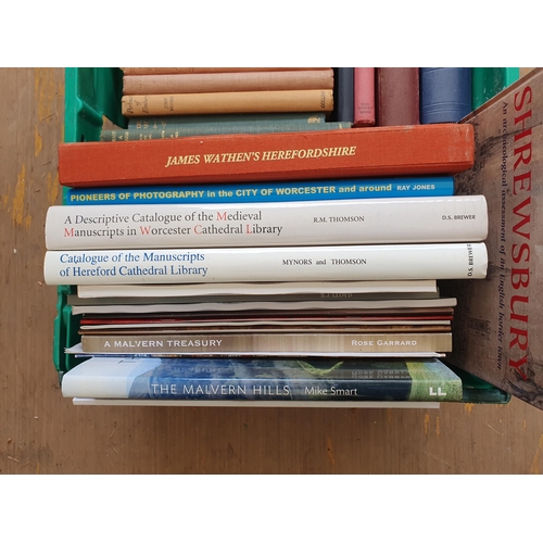 707 - Box of Books, chiefly relating to Herefordshire, including Hereford Cathedral Library, James Wathen,... 