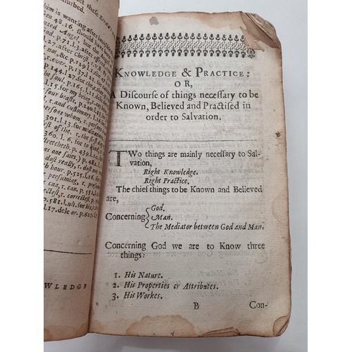 739 - CRADOCK Samuel, Knowledge and Practice or a plain Discourse of Chief Things, Necessary Drawn up Prin... 