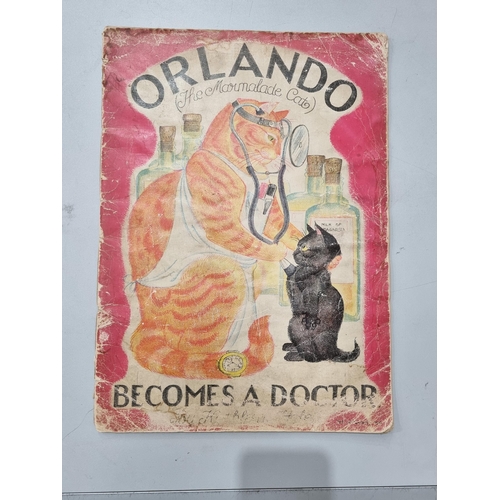 743 - Kathleen Hale, Orlando the Marmalade Cat becomes a Doctor pub Country Life, 1944,  lithographs by W.... 