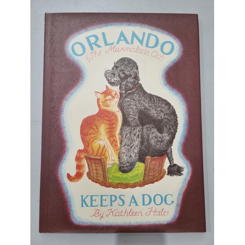 744 - Kathleen Hale, Orlando The Marmlade Cat, Keeps a Dog pub Frederich Warren 1990  Dust cover (1)