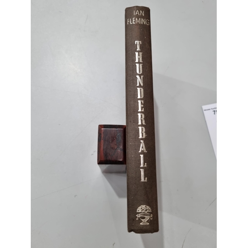 750 - IAN FLEMING, Thunderball, pub Jonathan Cape 1st edition 1961, Gildrose Productions Ltd, no dust wrap... 