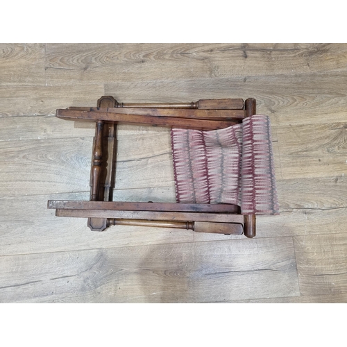 260 - A small Regency folding Campaign Chair with reeded detail