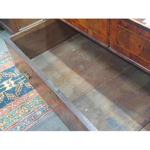 369 - An 18th Century oyster walnut and boxwood string inlaid Chest of Drawers, the moulded and cross band... 