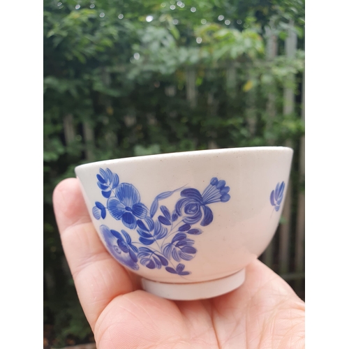 480 - Five Chinese Blue & White Dishes with shaped rims with gilt highlights decorated with pagoda and fen... 