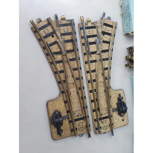 1001 - Three boxes of Hornby Dublo clockwork Track to include Points in full working and in near mint condi... 