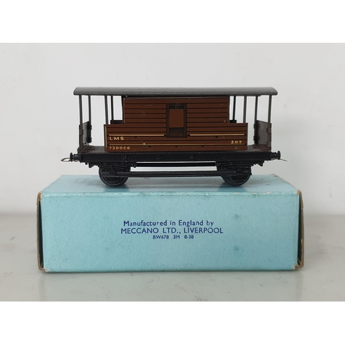 1006 - Three boxed Hornby Dublo pre-war LMS Wagons, Open in near mint condition, Goods in mint condition, B... 