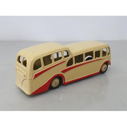 1021 - A Dinky Toys No.29f Observation Coach in cream with red flash, M