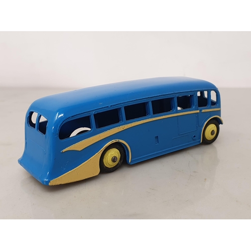 1022 - A Dinky Toys No.281 Luxury Coach in rare blue and cream finish, M