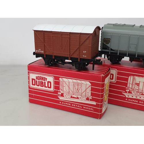 1042 - Three boxed Hornby Dublo Export Wagons including 4462 WR Goods Brake, 4475 12-ton Ventilated Van, 48... 