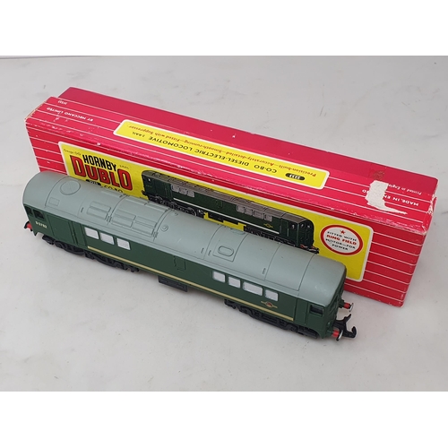 1043 - A boxed Hornby Dublo 2223 Co-Bo diesel Locomotive, M lightly used, box Ex, tape tear to one side, co... 