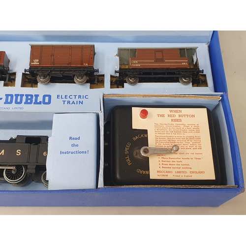 1062 - A boxed Hornby Dublo EDG7 LMS Goods Set, contents are superb and unused. Box base in superb conditio... 