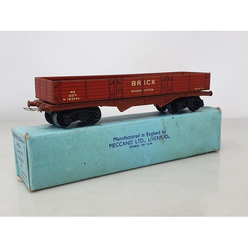 1072 - A boxed Hornby Dublo pre-war rare D1 LNER Brick Truck, most of these have disintegrated to wheels an... 