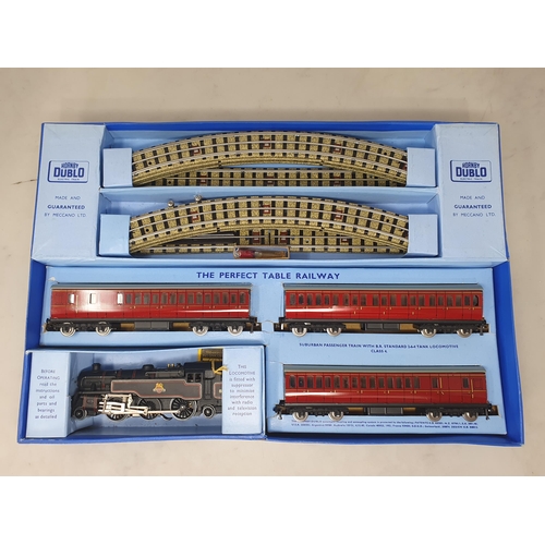 1081 - A boxed Hornby Dublo EDP14 2-6-4 Passenger Set, superb example. Locomotive test run only, coaches in... 