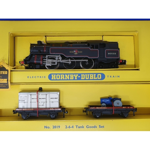 1093 - A boxed Hornby Dublo 2019 2-6-4T Goods Set. First issue with metal couplings, unused in mint conditi... 