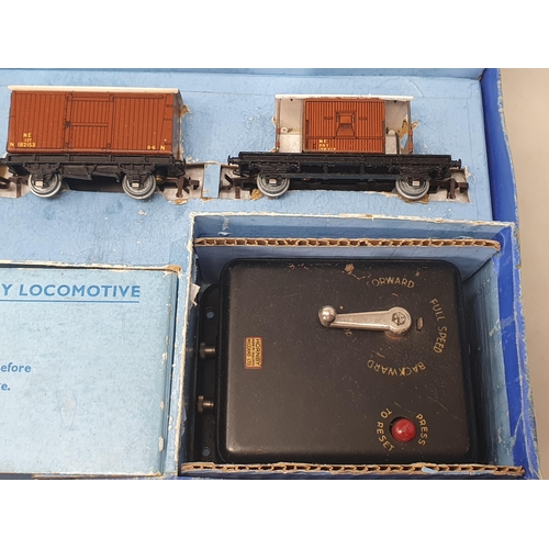 1101 - A boxed Hornby Dublo EDG7 LNER Royal Scot Set, contents Nr M-M, LNER transfers uniform both sides, c... 