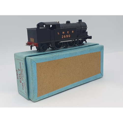 1105 - A boxed Hornby Dublo pre-war EDL7 LNER 0-6-2T, locomotive Nr M-M, showing no signs of use or wear to... 