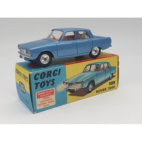 1181 - A boxed Corgi Toys No.252 metallic blue Rover 2000, Nr M-M, box Ex