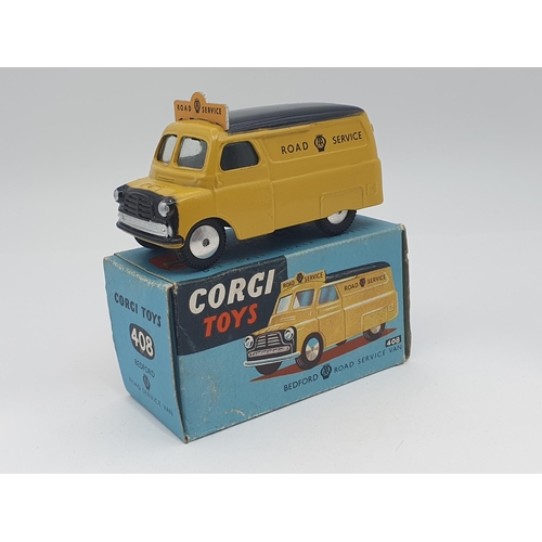 1182 - A boxed Corgi Toys No.408 Bedford AA Road Service Van with leaflet, Nr M-M, box Ex