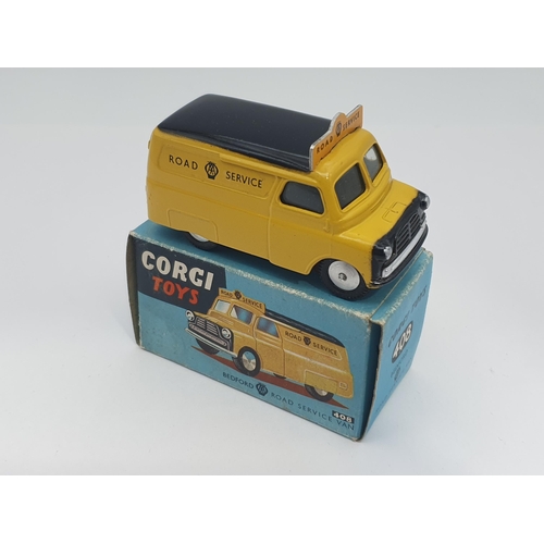 1182 - A boxed Corgi Toys No.408 Bedford AA Road Service Van with leaflet, Nr M-M, box Ex