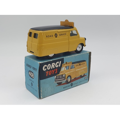 1182 - A boxed Corgi Toys No.408 Bedford AA Road Service Van with leaflet, Nr M-M, box Ex