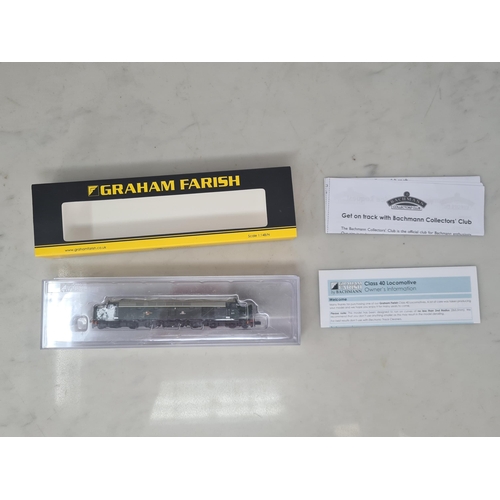 1210 - A boxed Graham Farish N gauge Class 40 'Mauretania' Locomotive in BR green livery