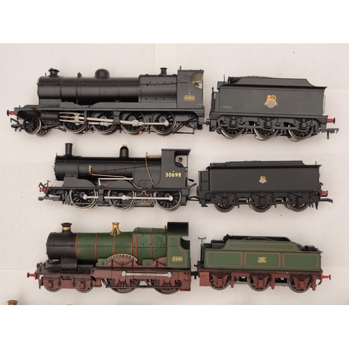 1343 - Six unboxed 00 gauge Locomotives including Lima 2-6-2T, Airfix GWR Prairie Tank, Hornby GWR Prairie ... 