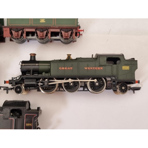 1343 - Six unboxed 00 gauge Locomotives including Lima 2-6-2T, Airfix GWR Prairie Tank, Hornby GWR Prairie ... 