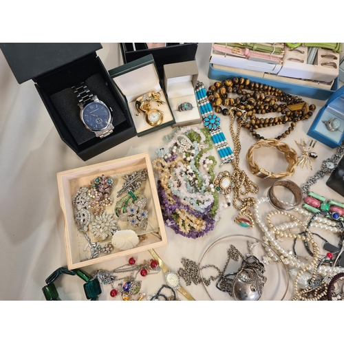 210 - A collection of Costume Jewellery and dress Watches