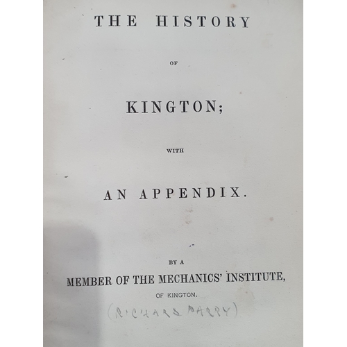 284 - 'The History of Kington', 1 Vol, A/F, (R4)