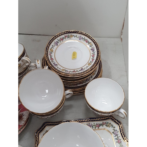 309 - A Tuscan china part Tea Set, Paragon Cups and Saucers, a Wedgwood jasperware Box and Cover, etc, (R4... 