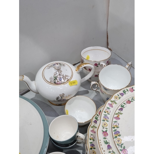 329 - A quantity of Royal Doulton 'Spindrift' dinner and coffee ware including Plates, Coffee Pot, Tureens... 