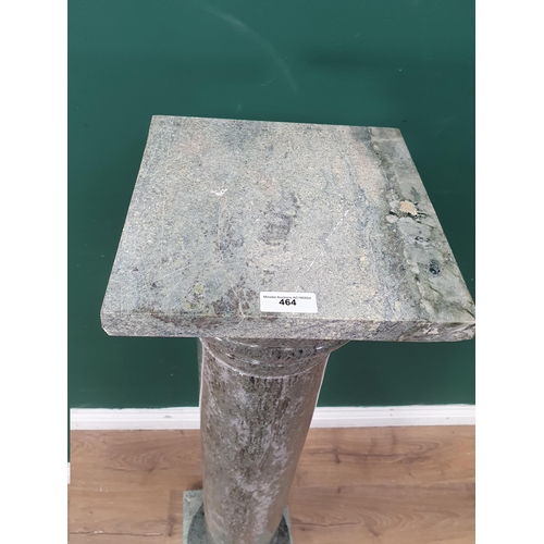 464 - A green marble Column 4ft H x 1ft W (R5)