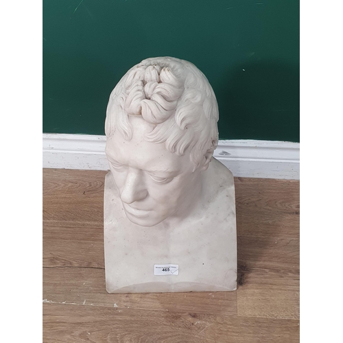 465 - A marble Classical Bust of a Gentleman 1ft 8in H (R5)