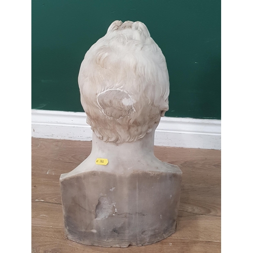 465 - A marble Classical Bust of a Gentleman 1ft 8in H (R5)