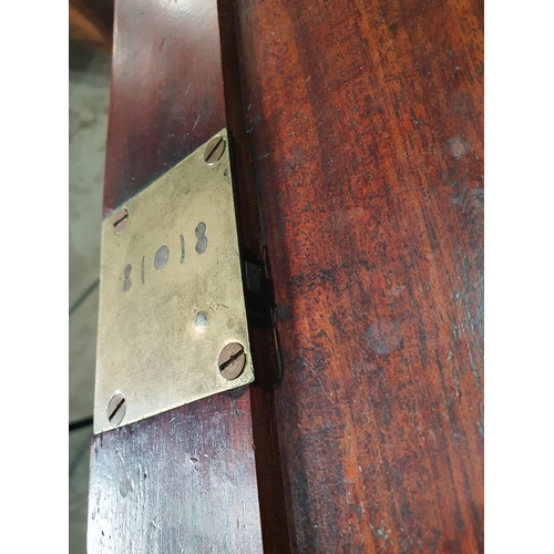 481 - A 19th Century mahogany Bureau with fall front enclosing drawers and pigeon holes raised above above... 