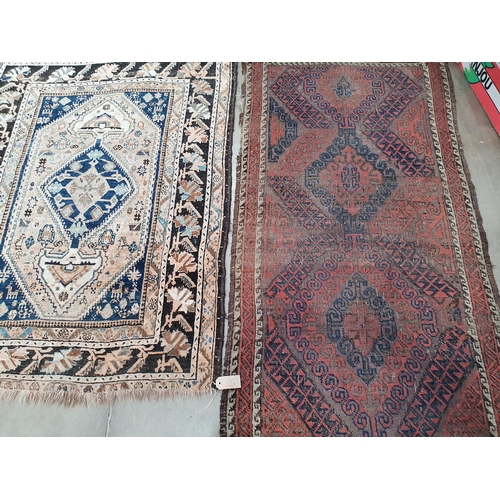 528 - Three old woollen Rugs 5ft 2in x 2ft 8in, 4ft 4in x 3ft 4in and 3ft x 2ft (R3)