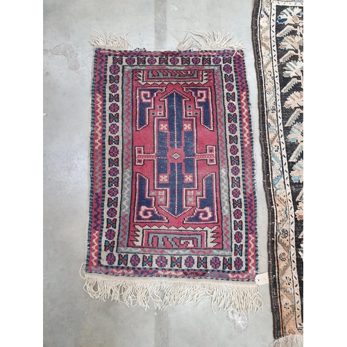 528 - Three old woollen Rugs 5ft 2in x 2ft 8in, 4ft 4in x 3ft 4in and 3ft x 2ft (R3)