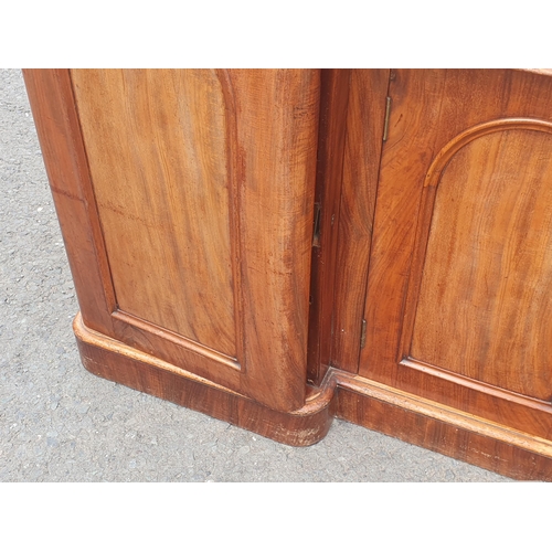 540 - A Victorian mahogany mirror back Sideboard fitted single drawer above pair of cupboard doors, flanke... 