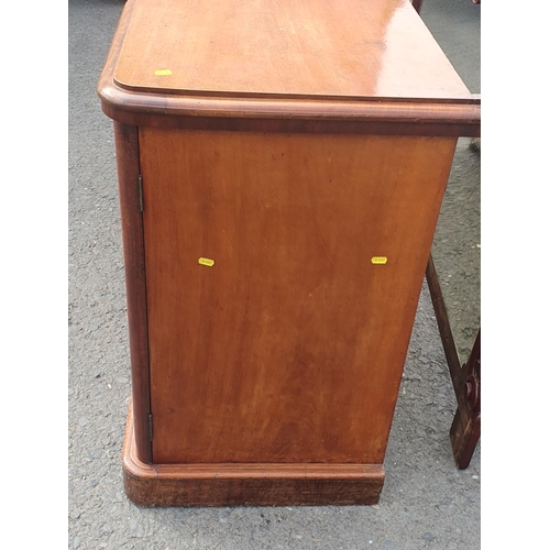 540 - A Victorian mahogany mirror back Sideboard fitted single drawer above pair of cupboard doors, flanke... 