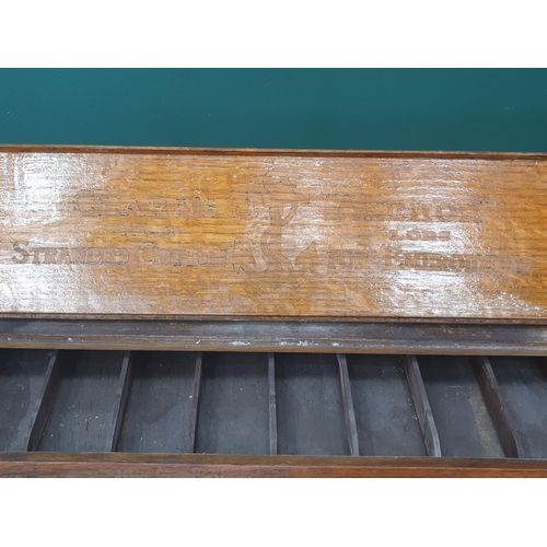 597 - An oak and glazed set of table top Shop Drawers 1ft 7in W x 1ft 7in H (R7)