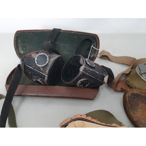 64 - A Collection of Vintage Aviators Goggles and Glasses