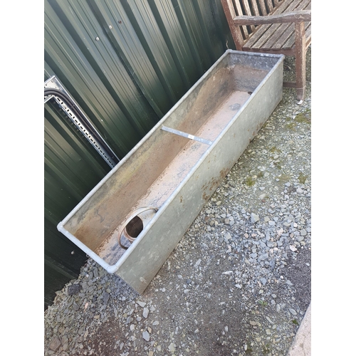 906 - A Galvanized Live Stock Trough, base drilled with holes for Garden Planter, and a Vintage Watering C... 