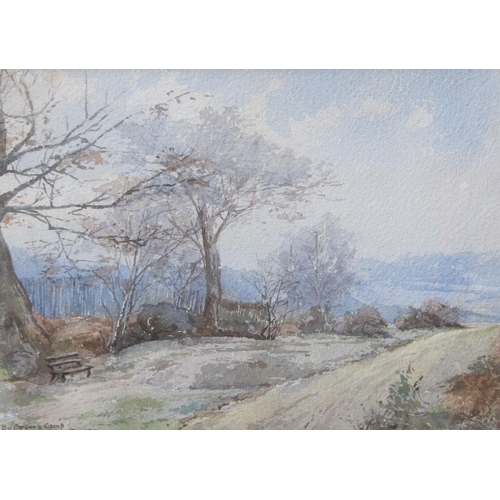 381 - ALICE FOWLER. A Tranquil river Landscape, signed, watercolour, 13 1/2 x 19 in; one other watercolour... 