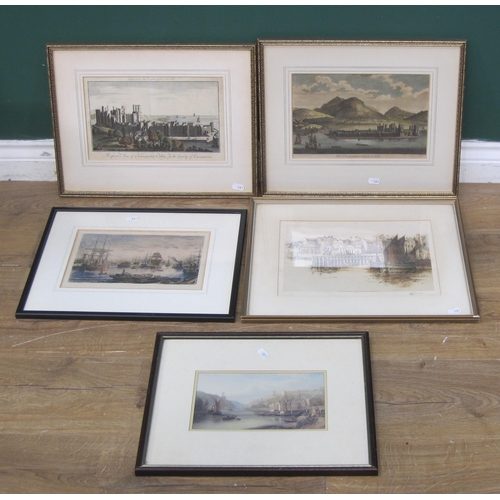 387 - SIR DAVID YOUNG CAMERON RA RSA RE. A Continental landscape , coloured etching, signed in pencil, Pl.... 