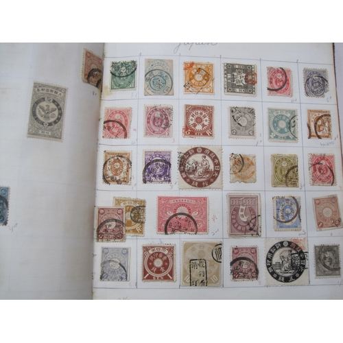 401 - An Album of All World Stamps, all used, c 1860- c 1914, with interest in Italy, Japan, China, Austri... 