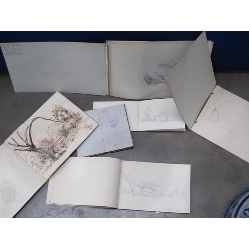 405 - FRANKLIN WHITE. Six sketch books containing pencil sketches by the artist, principally landscapes, v... 