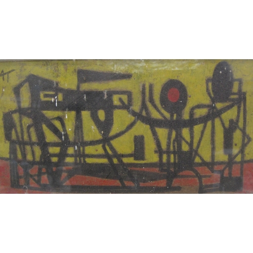 427 - ANTHONY TWENTYMAN. Abstract, oil on board, 21 1/2 x 30 in ; a further  picture by the same artist ti... 