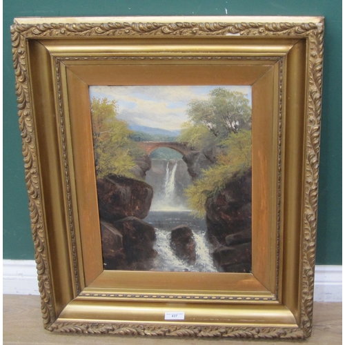 437 - ATTRIBUTED TO CHARLES HENRY PASSEY. Waterfall near Athlone, oil on canvas, 20 x 14 in (R6)