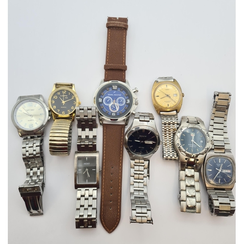 159 - A collection of eight quartz and vintage Wristwatches