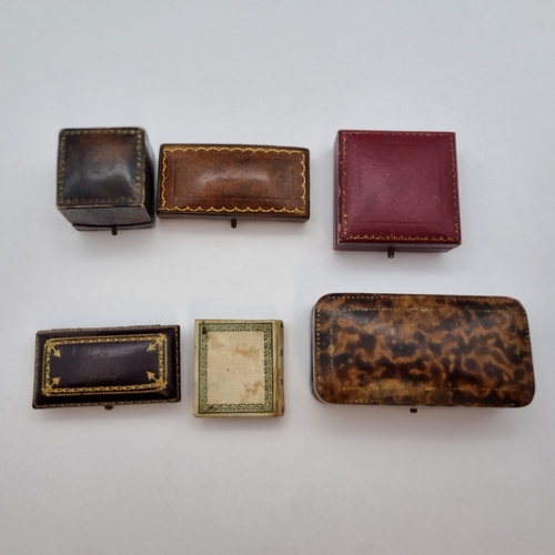 200 - A vintage Ring Box formed as a book and five other Jewel Boxes